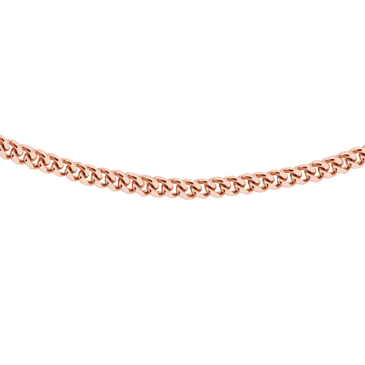 Sterling Silver Rose Gold Plated Panza Curb Chain 20 Inch 7620824 4