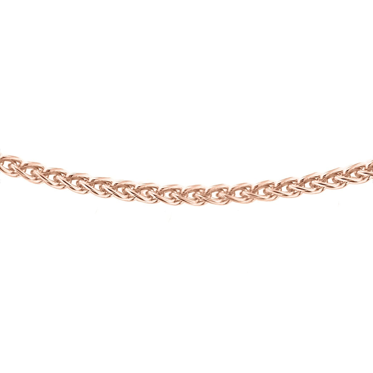 Sterling Silver Rose Gold Plated Spiga Chain 18 Inch 7619189 6