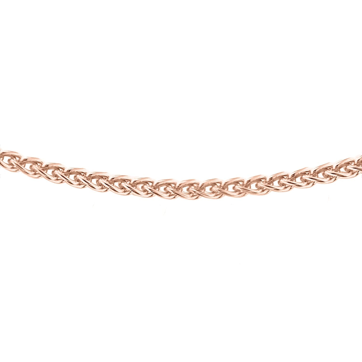 Sterling Silver Rose Gold Plated Spiga Chain 18 Inch 7619189 6