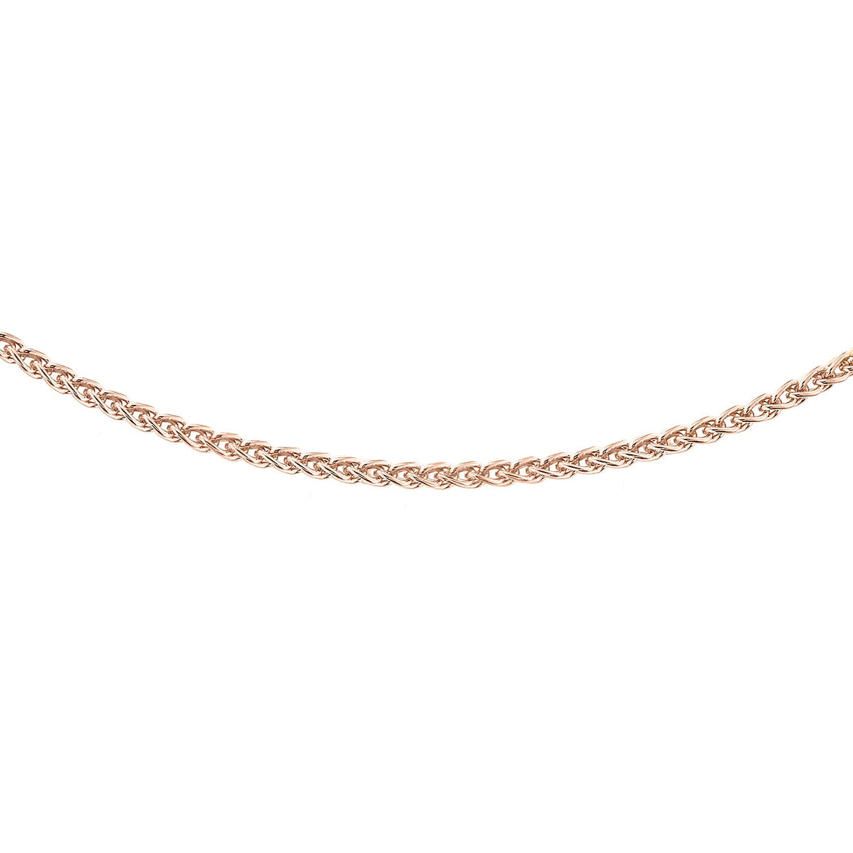 Sterling Silver Rose Gold Plated Spiga Chain 20 Inch 7619190 3