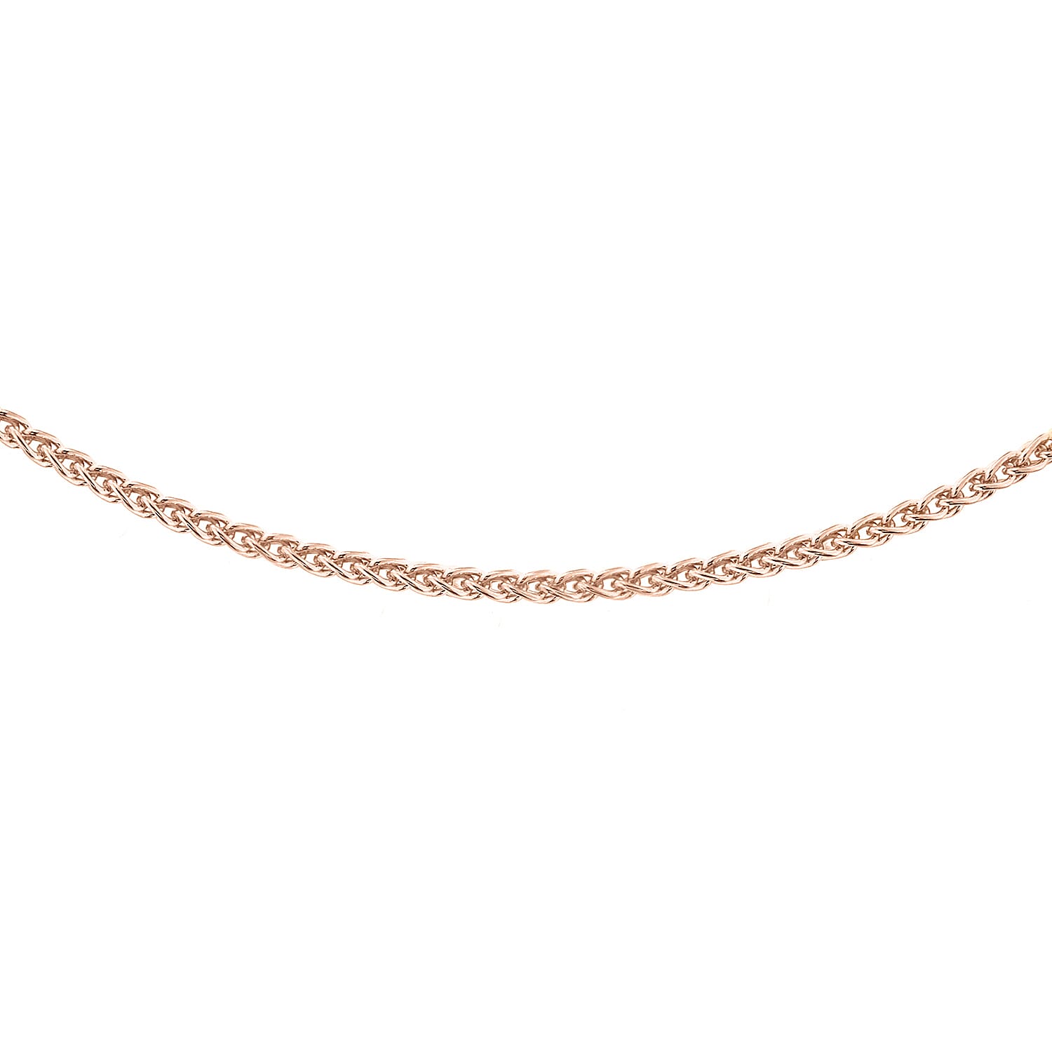 Sterling Silver Rose Gold Plated Spiga Chain 20 Inch 7619190 3