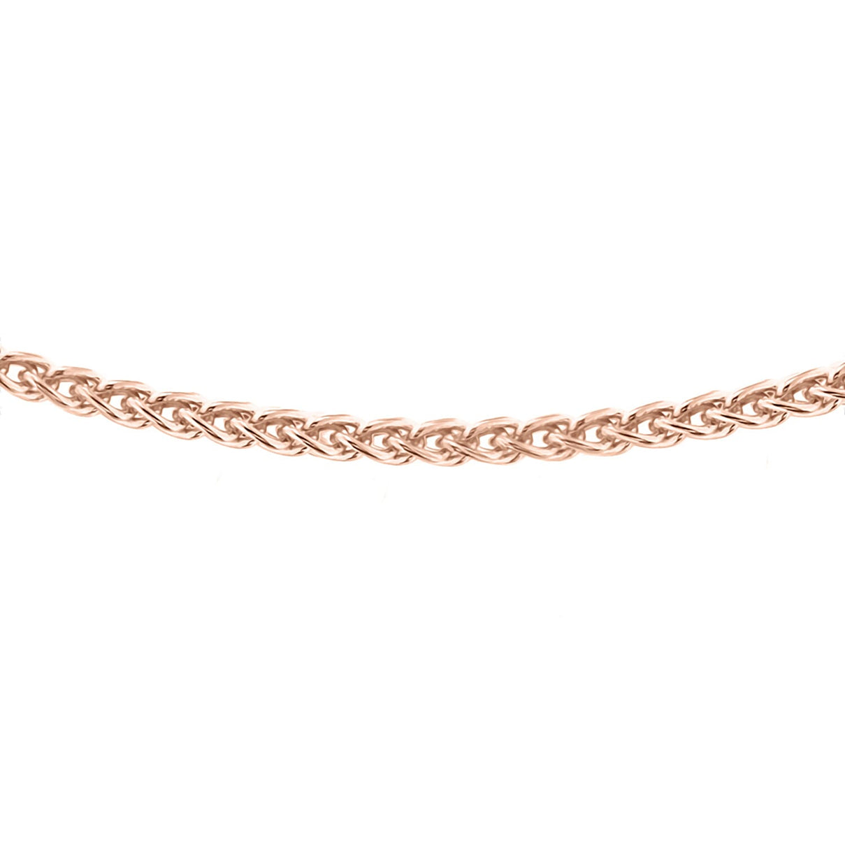 Sterling Silver Rose Gold Plated Spiga Chain 20 Inch 7619190 6