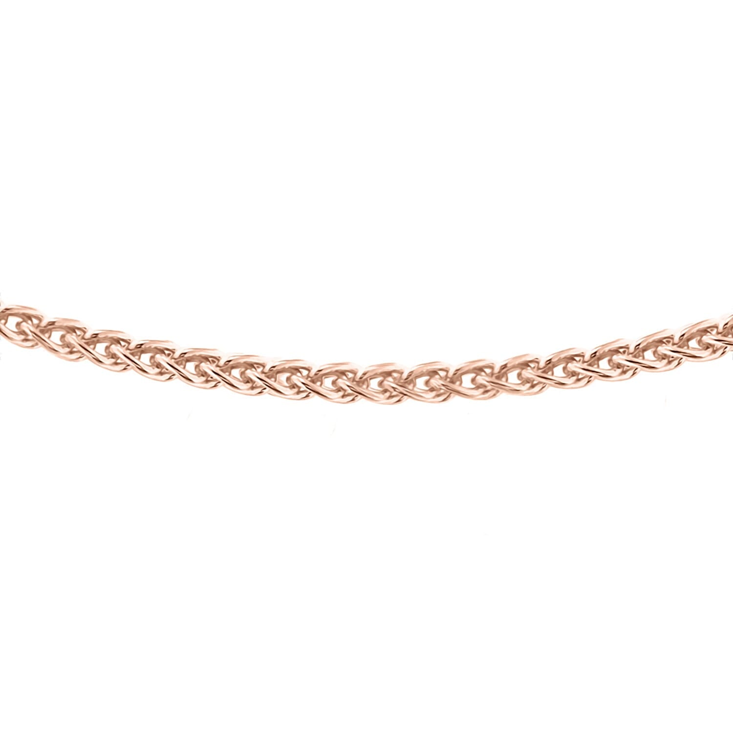 Sterling Silver Rose Gold Plated Spiga Chain 20 Inch 7619190 6