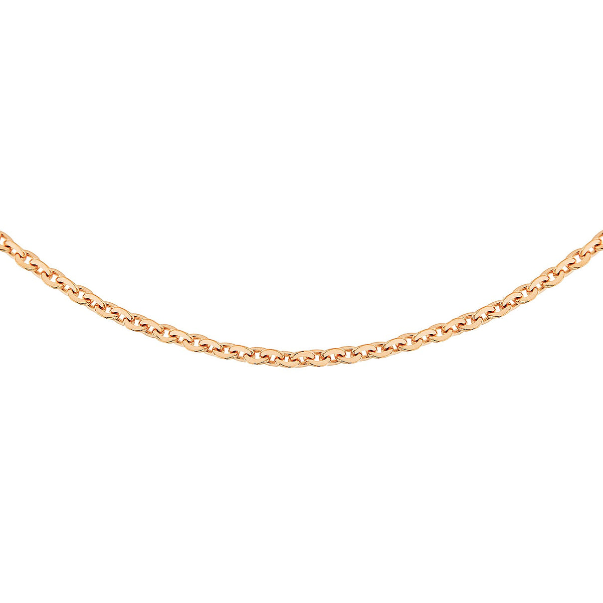 Sterling Silver Rose Gold Plated Trace Chain 16 Inch 7620736 3