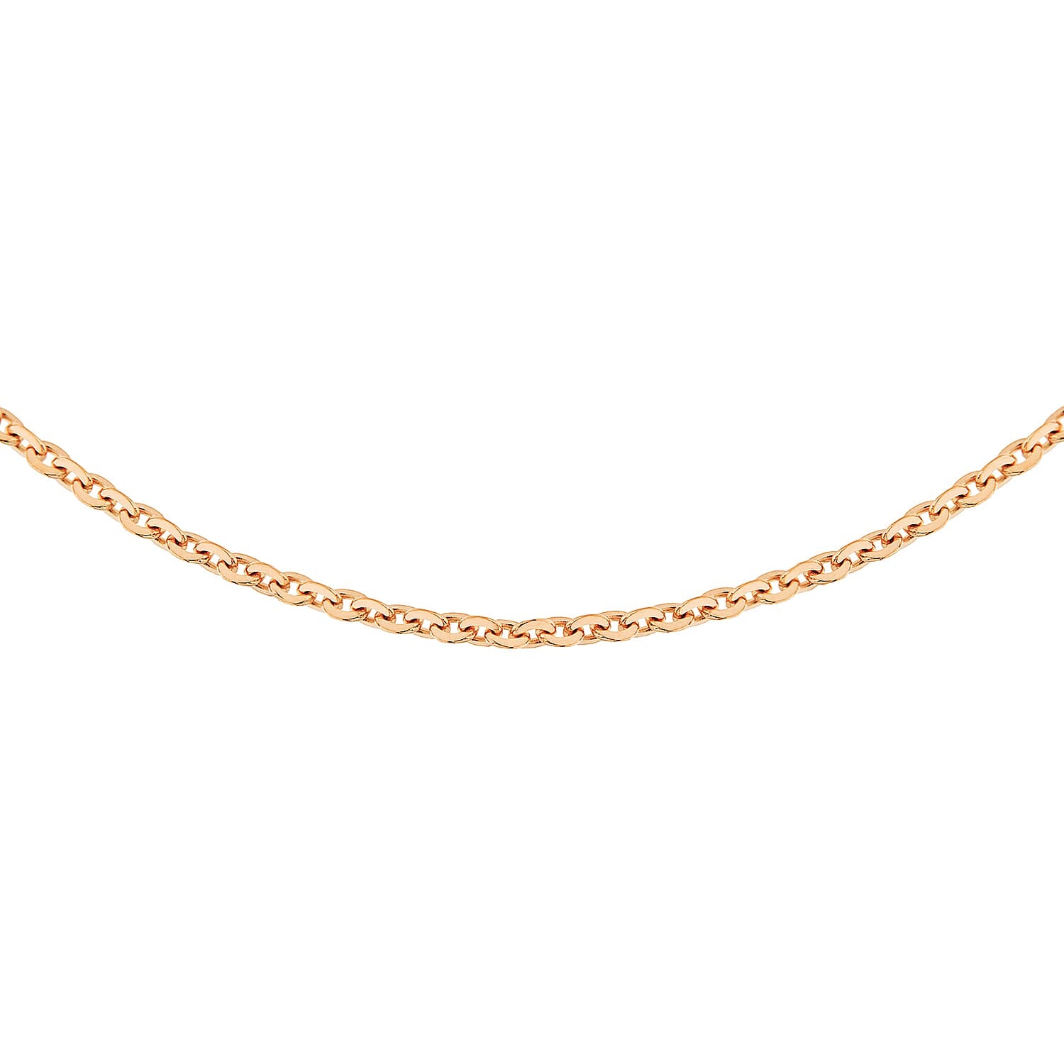 Sterling Silver Rose Gold Plated Trace Chain 16 Inch 7620736 3