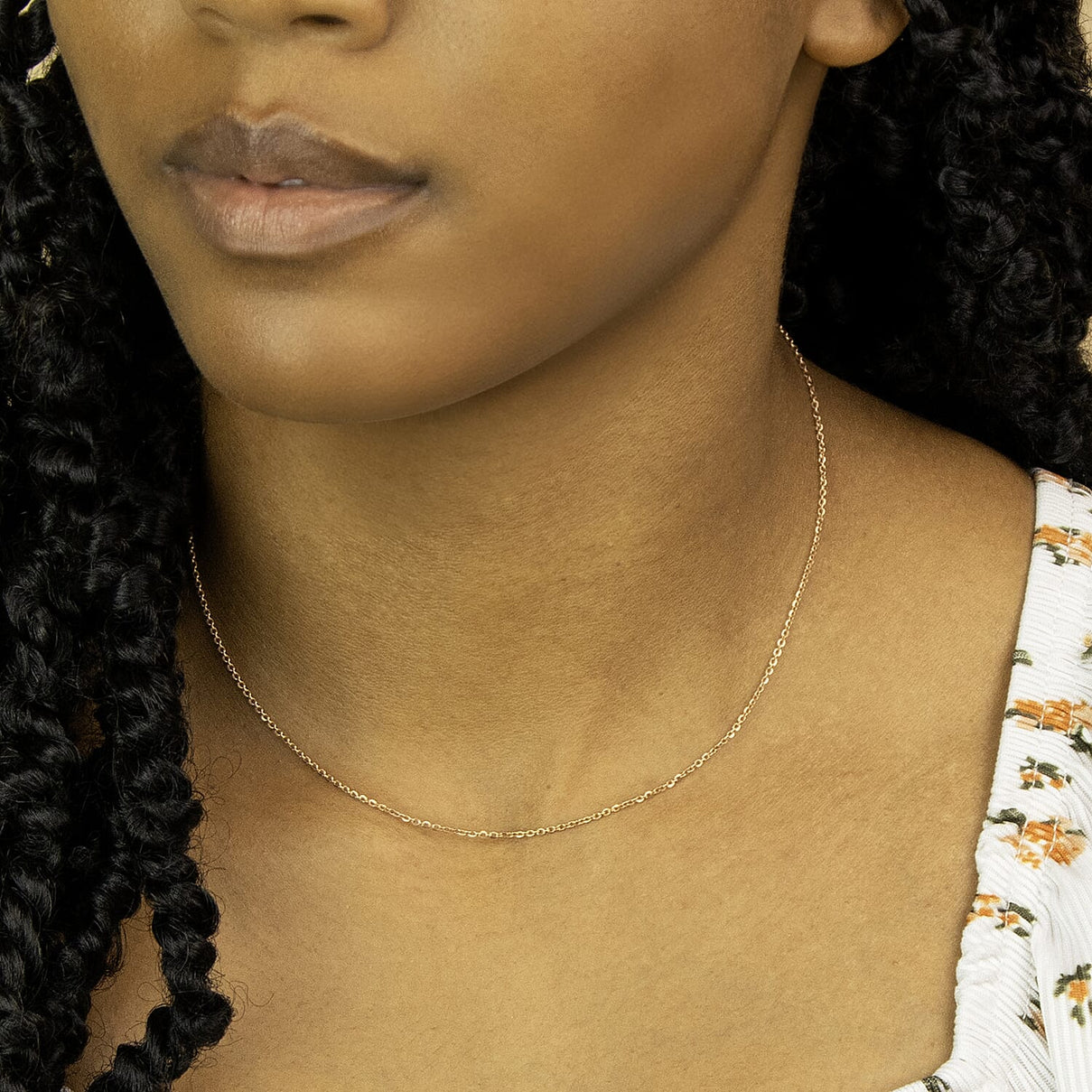 Sterling Silver Rose Gold Plated Trace Chain 16 Inch 7620736 4