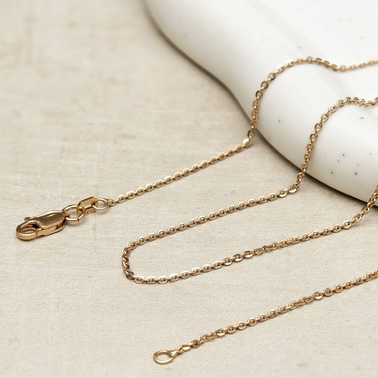 Sterling Silver Rose Gold Plated Trace Chain 16 Inch 7620736 5