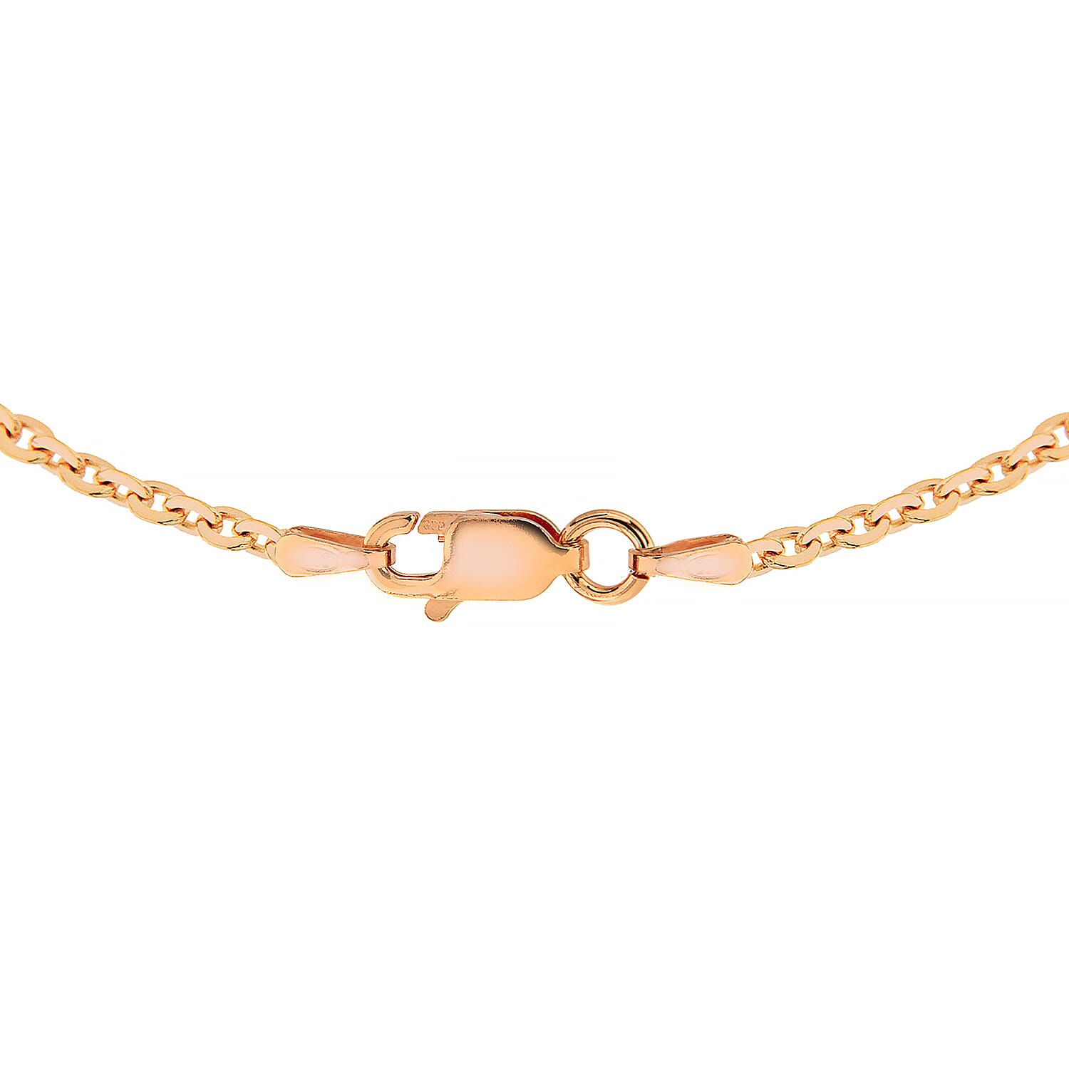 Sterling Silver Rose Gold Plated Trace Chain 16 Inch 7620736 7