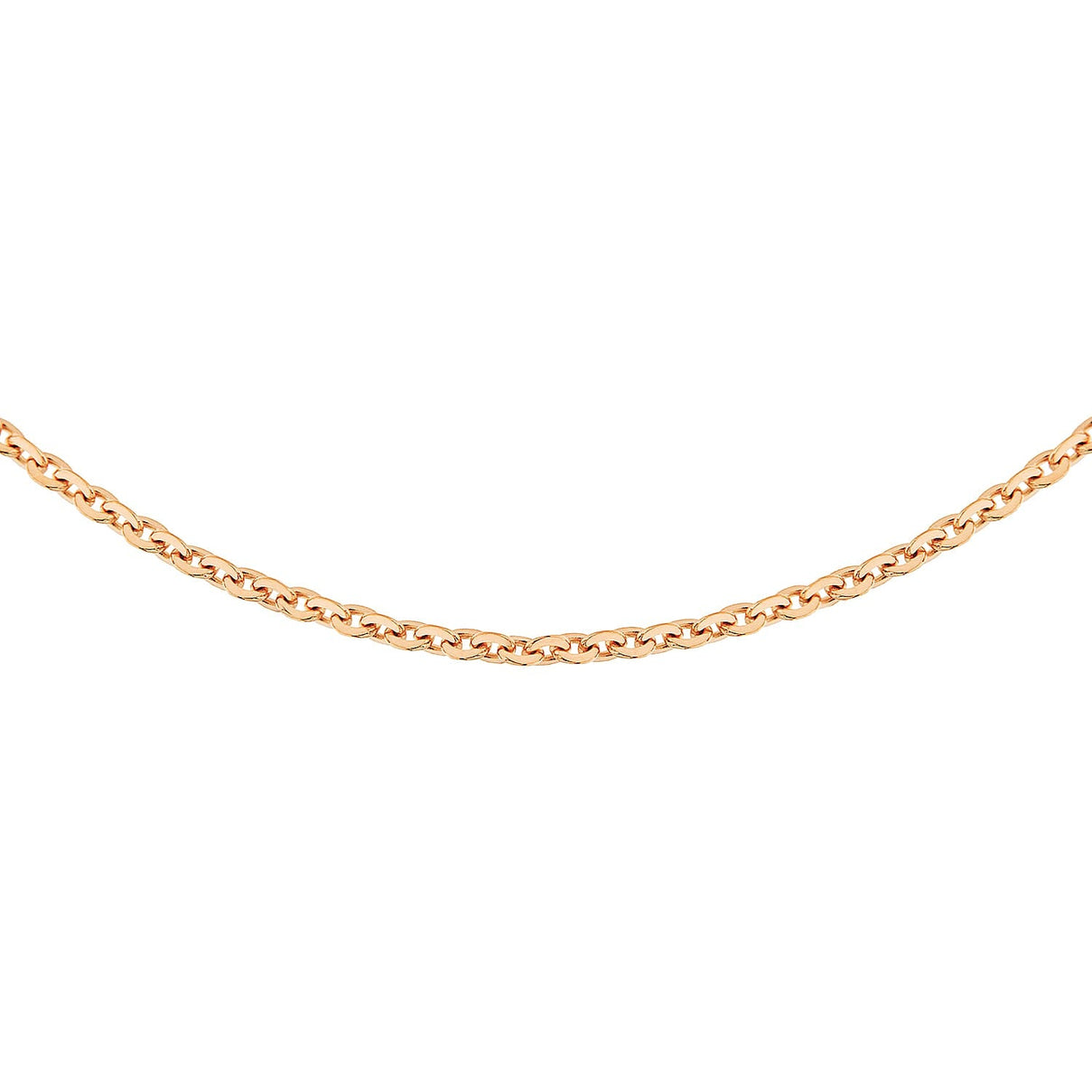 Sterling Silver Rose Gold Plated Trace Chain 16 Inch 7620782 3