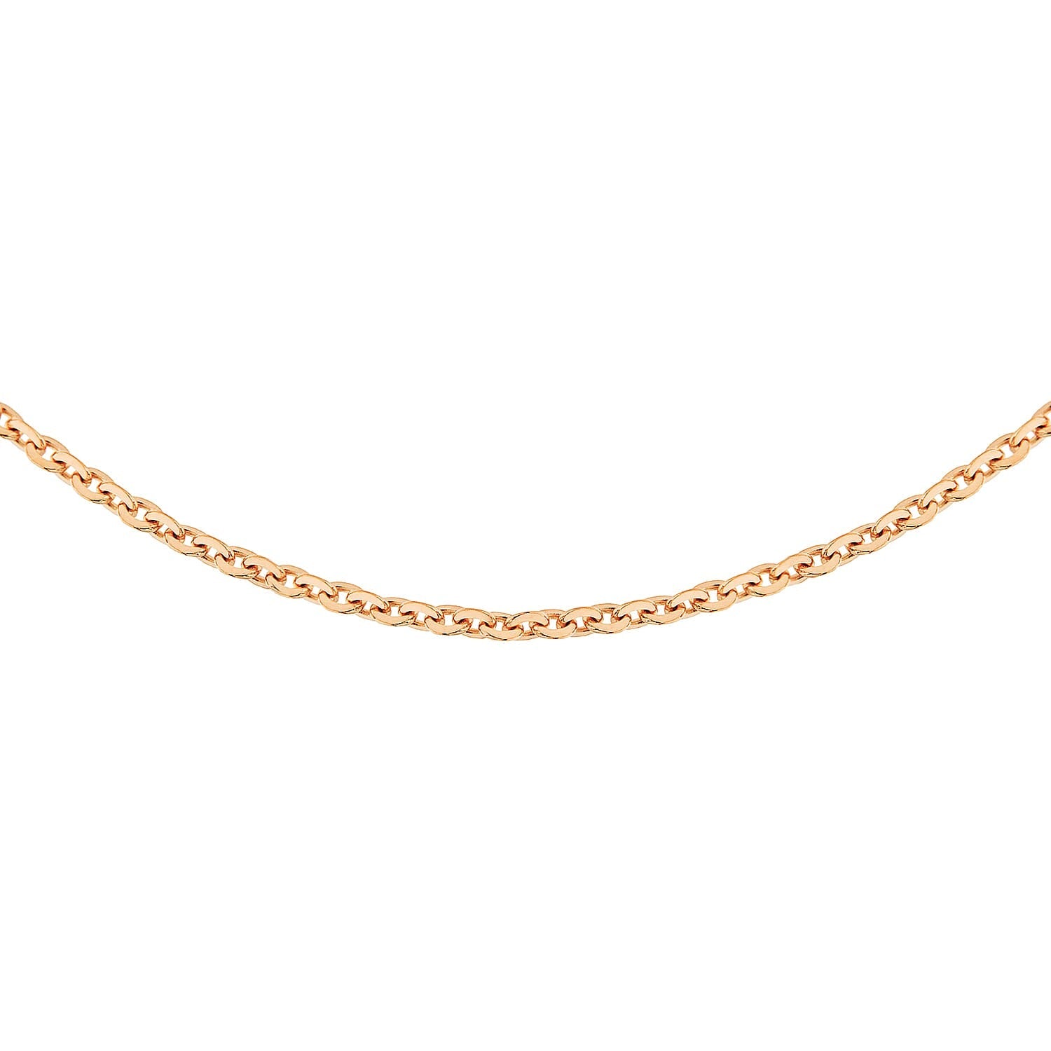 Sterling Silver Rose Gold Plated Trace Chain 16 Inch 7620782 3