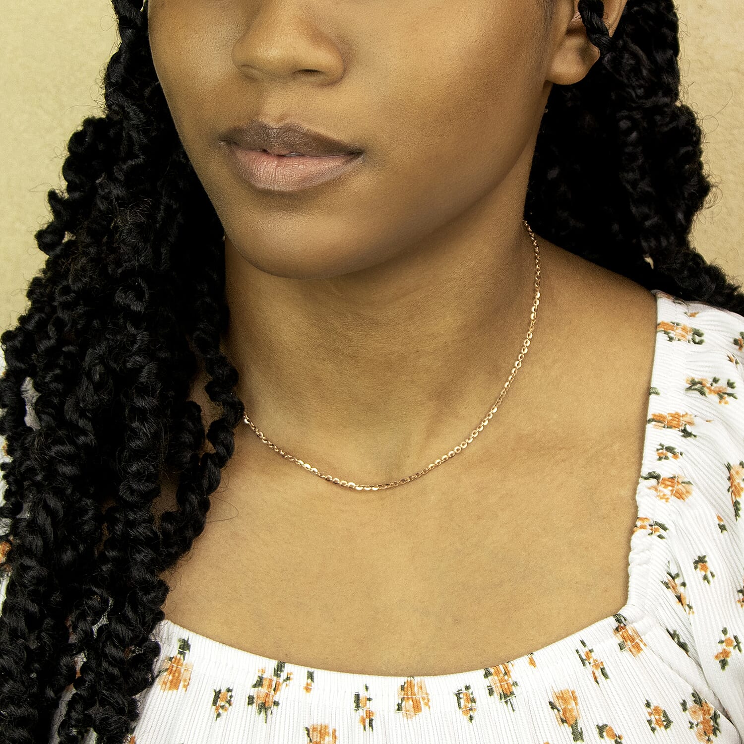 Sterling Silver Rose Gold Plated Trace Chain 16 Inch 7620782 4