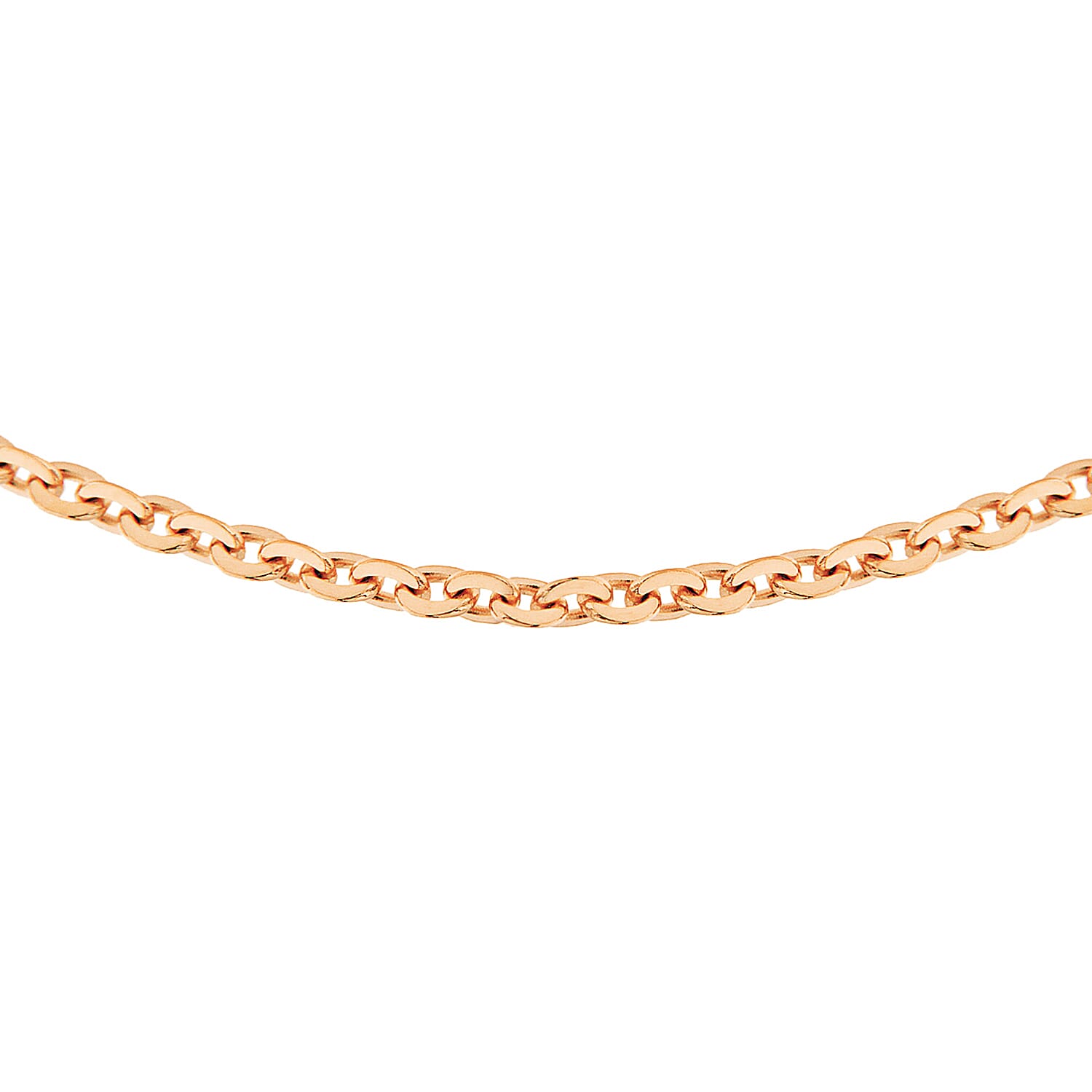 Sterling Silver Rose Gold Plated Trace Chain 16 Inch 7620782 6