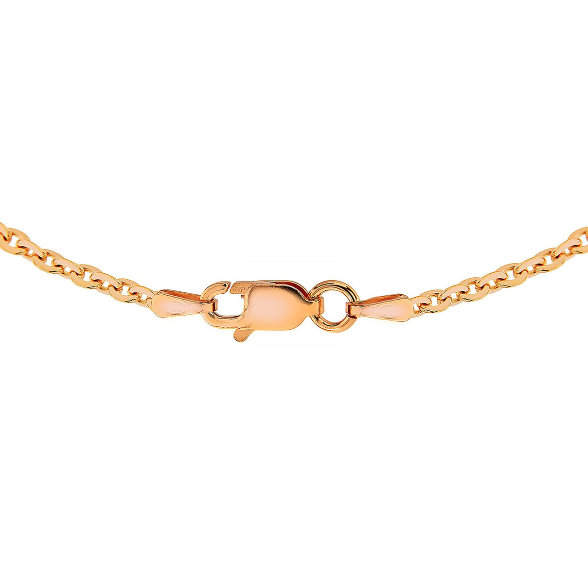 Sterling Silver Rose Gold Plated Trace Chain 16 Inch 7620782 7