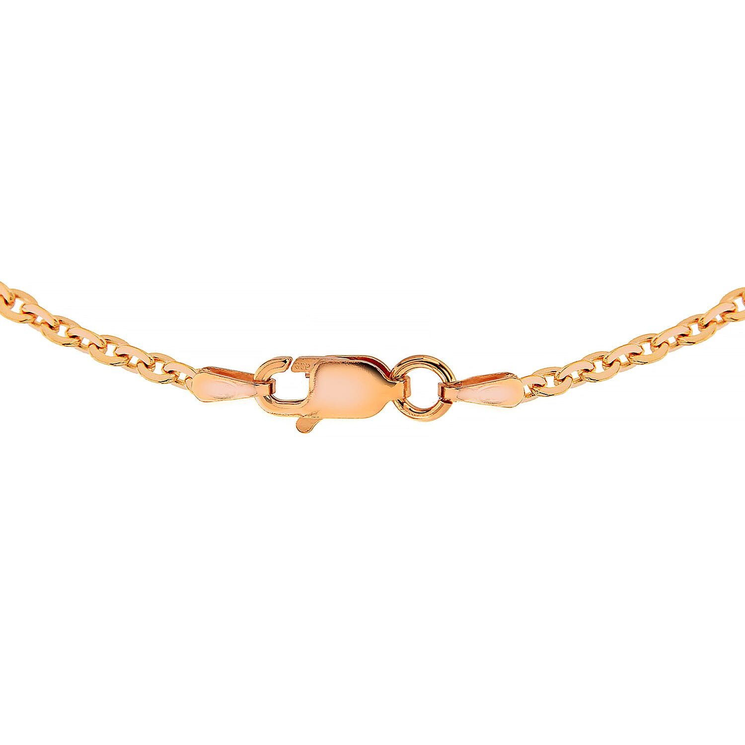 Sterling Silver Rose Gold Plated Trace Chain 16 Inch 7620782 7