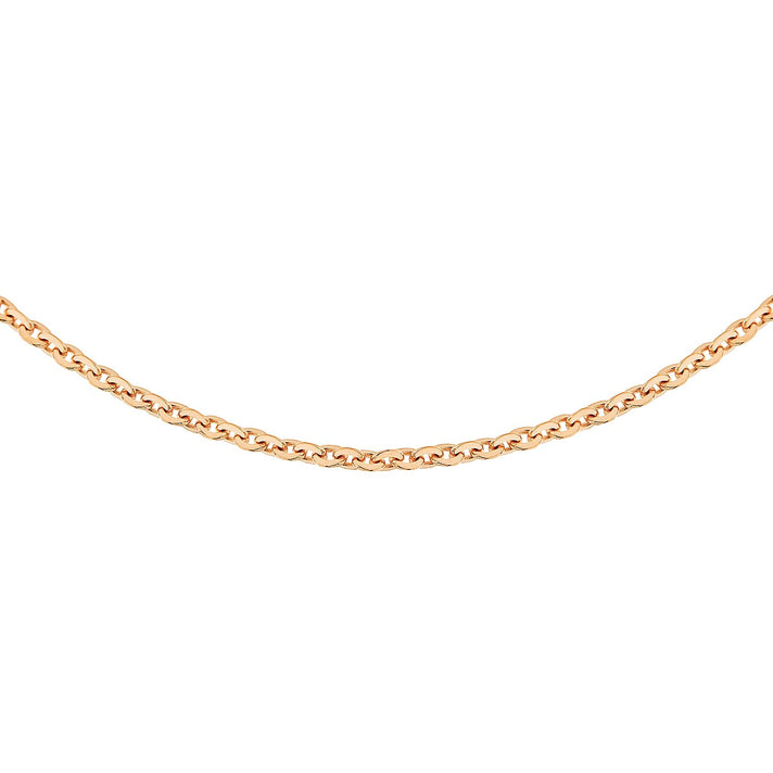 Sterling Silver Rose Gold Plated Trace Chain 18 Inch 7620785 1