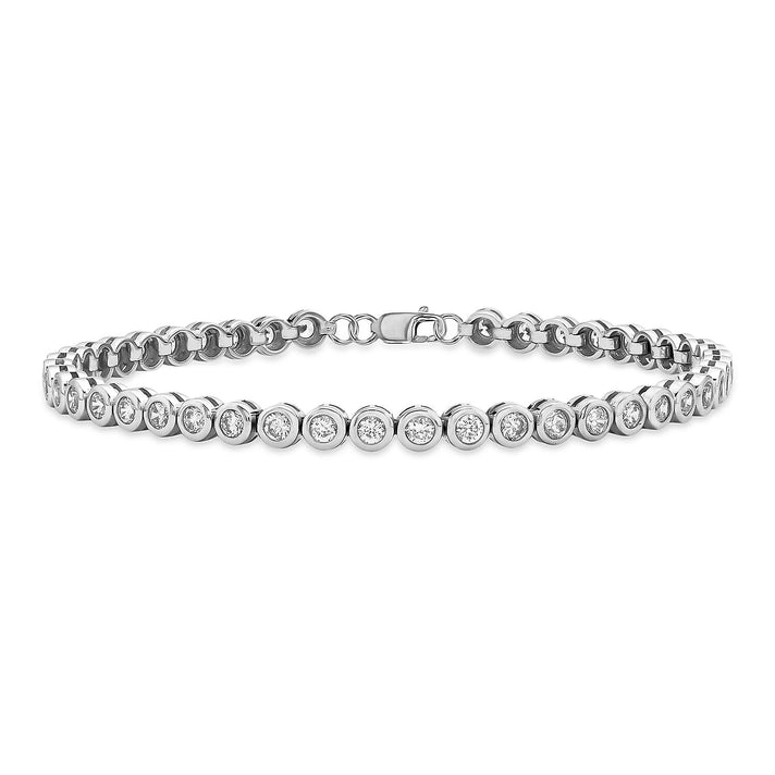 Sterling Silver Round CZ 4mm Tennis Bracelet 7.75 Inch 8928855 1