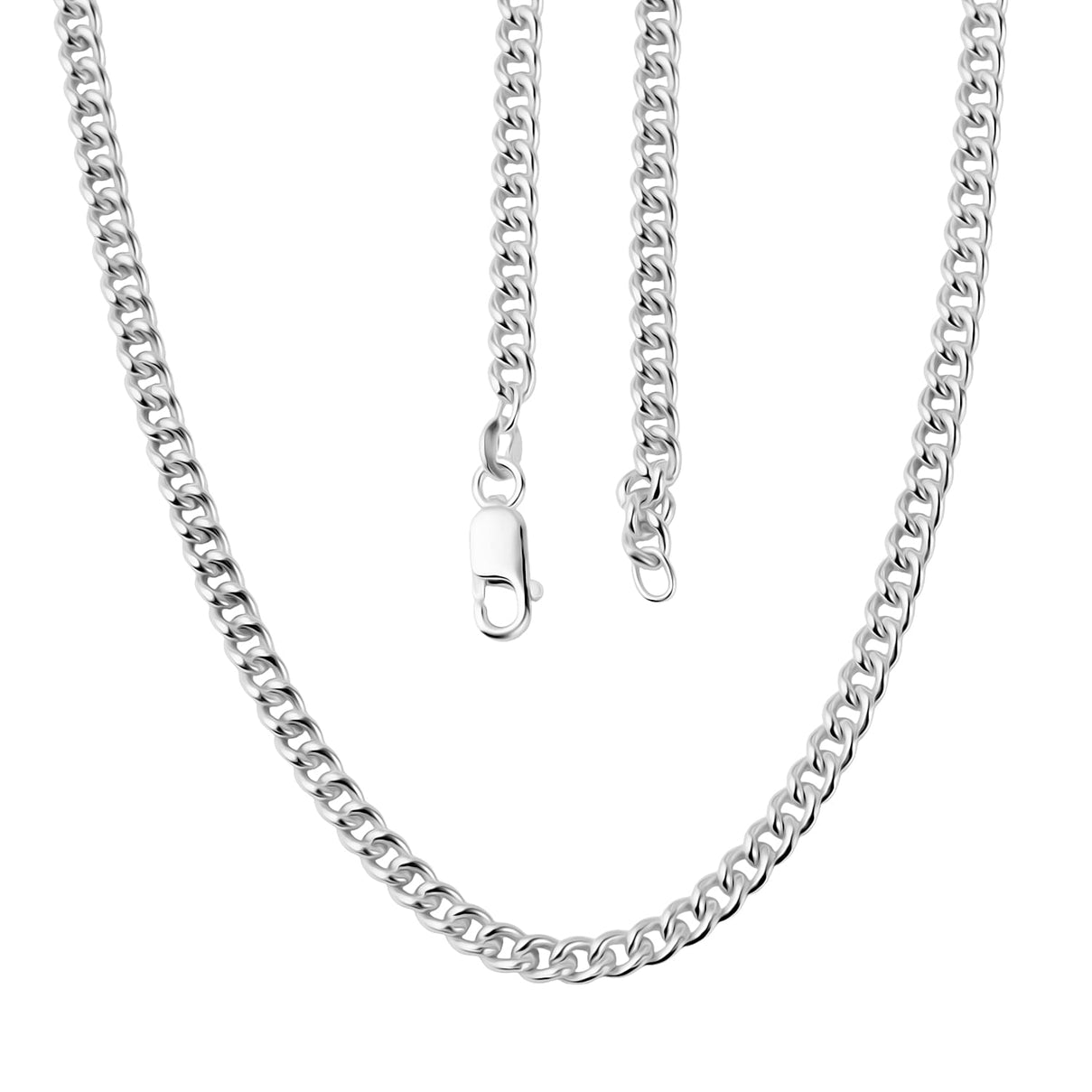 Sterling Silver Round Curb Chain 24 Inch 7315187 2
