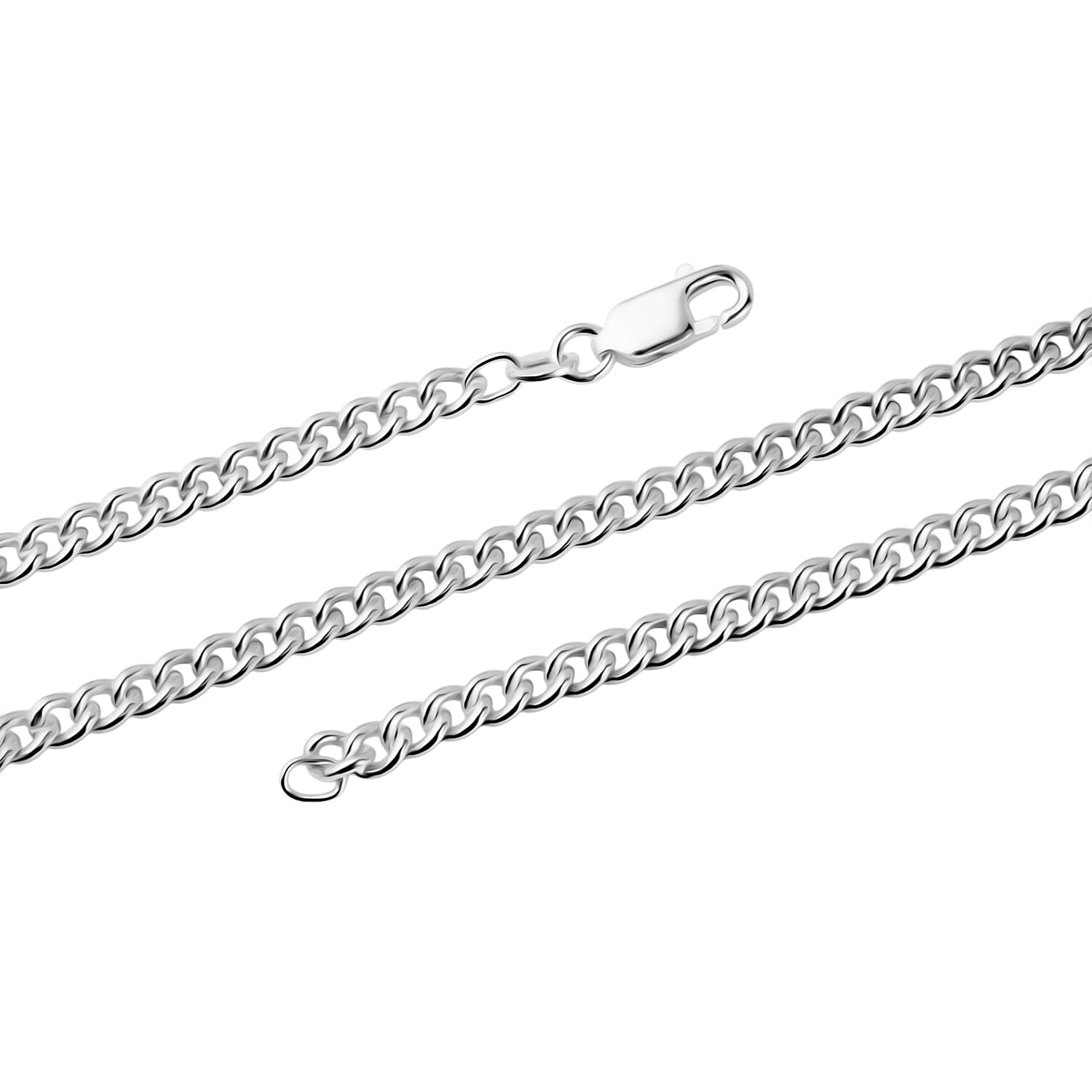 Sterling Silver Round Curb Chain 24 Inch 7315187 4