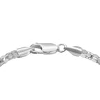 Sterling Silver Round Mirror Bracelet (Size - 7.5)