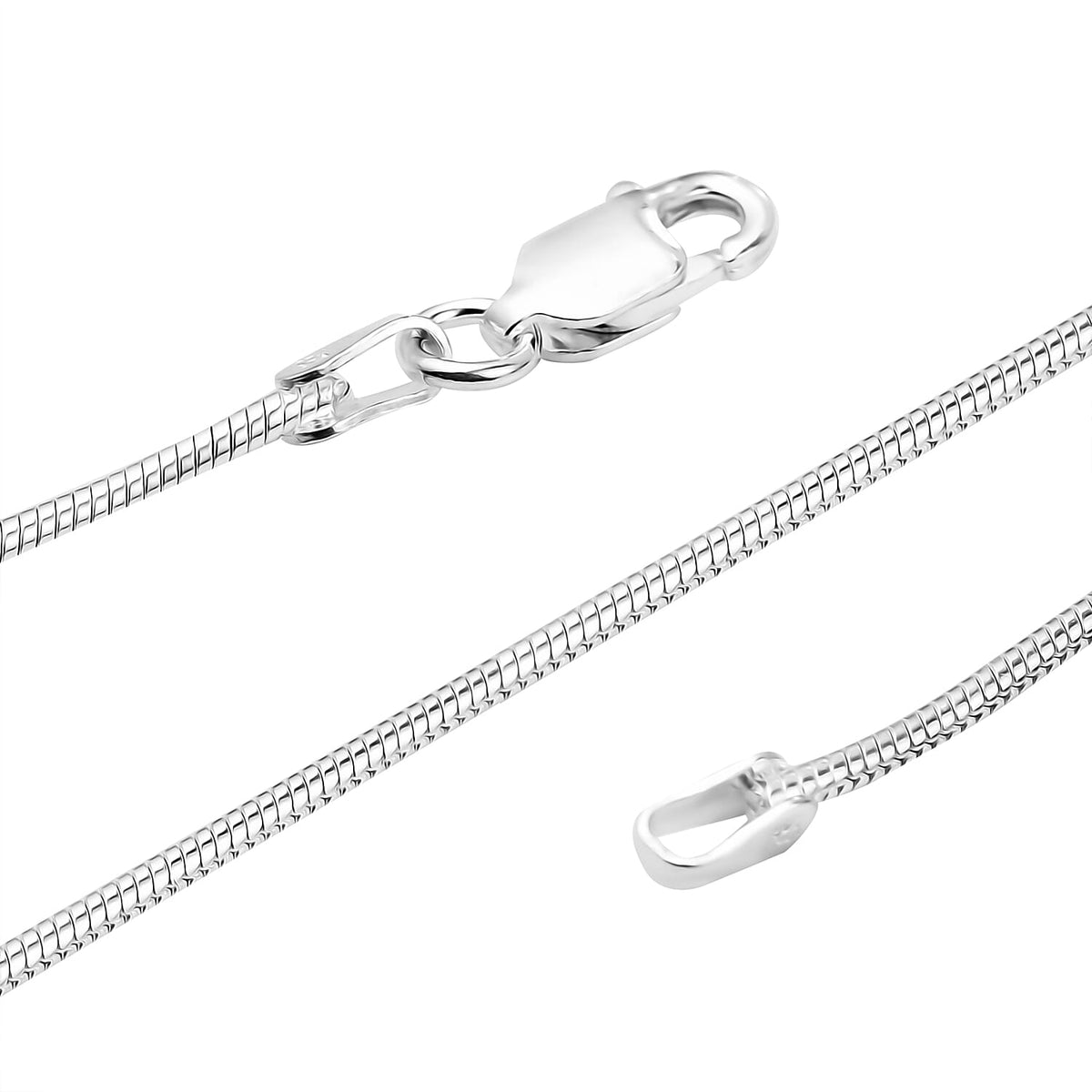 Sterling Silver Round Snake Chain (Size 24), Silver wt 8.60 Gms 3593426 2