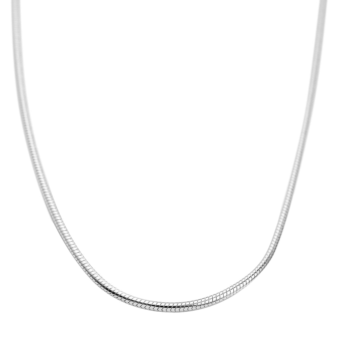 Sterling Silver Round Snake Chain (Size 24), Silver wt 8.60 Gms 3593426 3