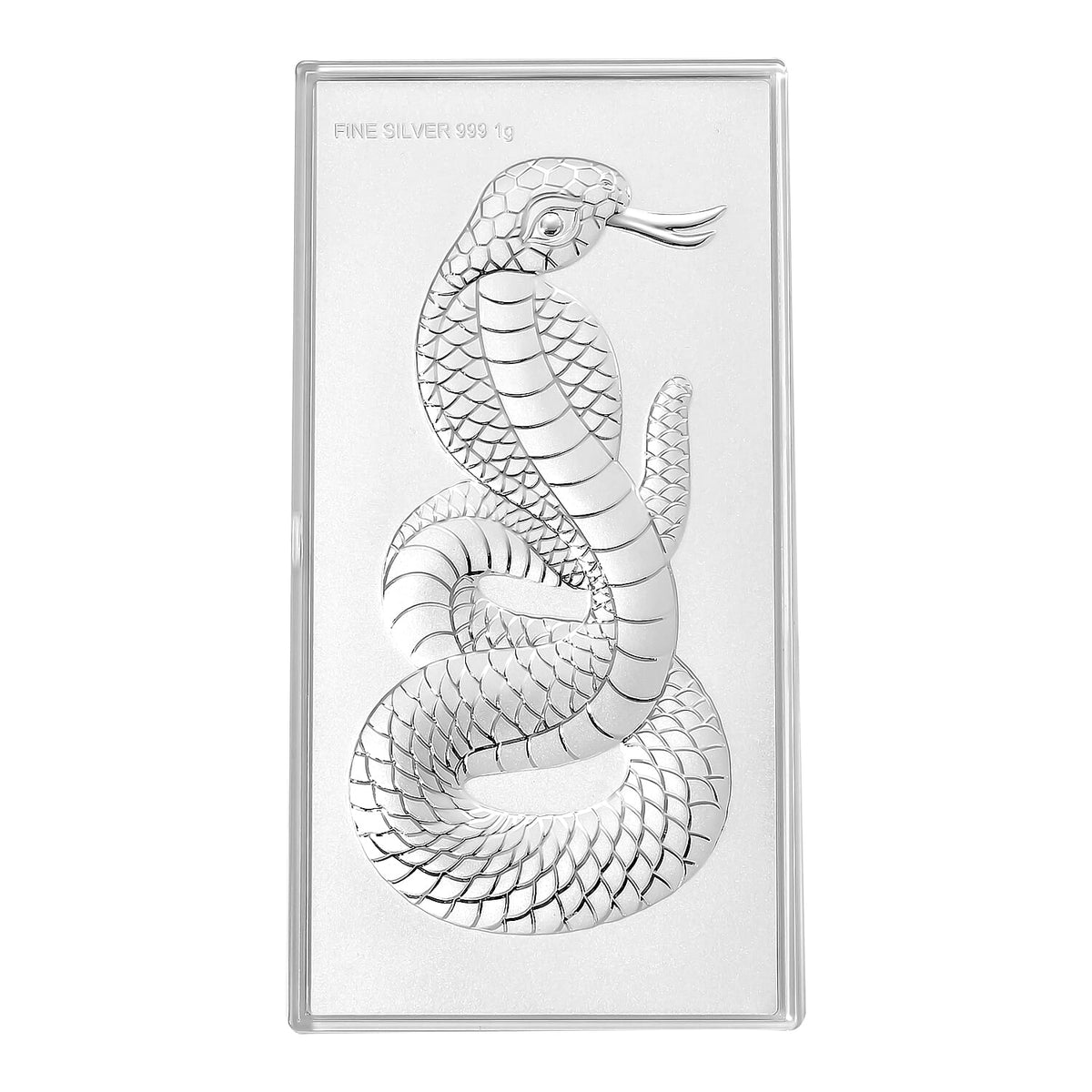 White Silver (99.9% Purity) Embossed Snake Collectable V32516874 0