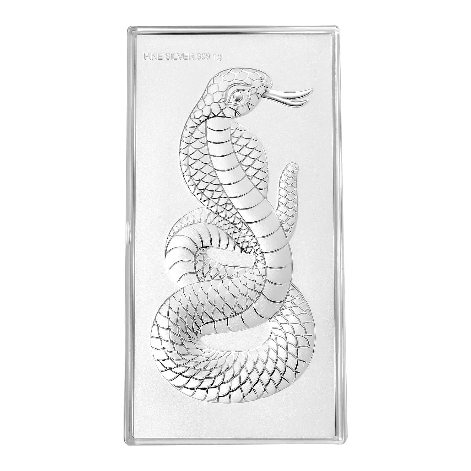 White Silver (99.9% Purity) Embossed Snake Collectable V32516874 0