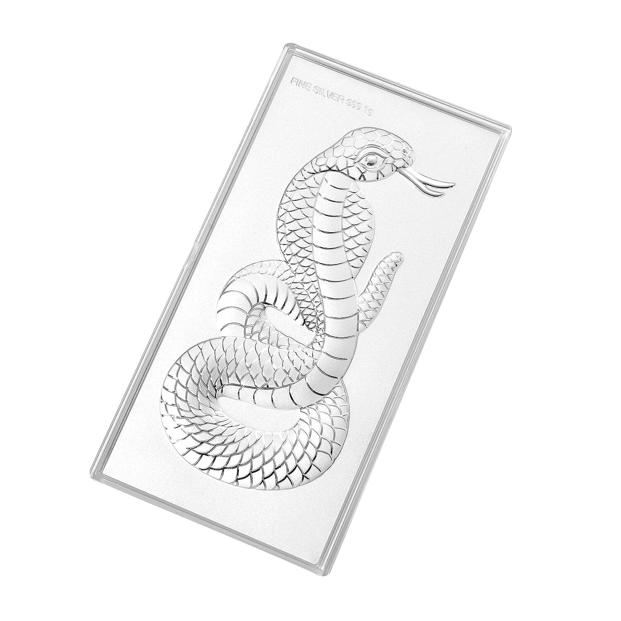 White Silver (99.9% Purity) Embossed Snake Collectable V32516874 3