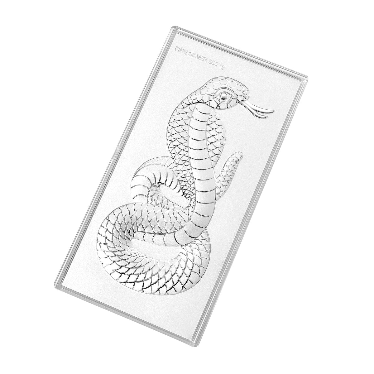 White Silver (99.9% Purity) Embossed Snake Collectable V32516874 3