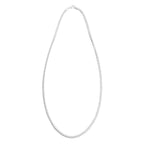 One Time Deal - Rhodium Overlay Sterling Silver Spiga Chain (Size - 30), Silver Wt. 43.6 Gms