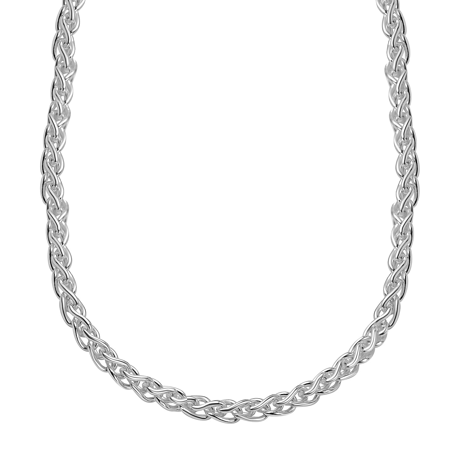 Sterling Silver Spiga Necklace (Size - 20), Silver Wt. 17.60 Gms 7721253 0