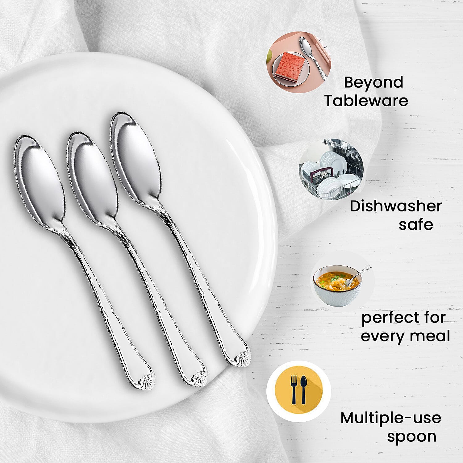 Five Star Close Out - Hallmarked 925 Sterling Silver Spoon (5 Inch), Silver Wt. 21.40  Gms 7599306 3