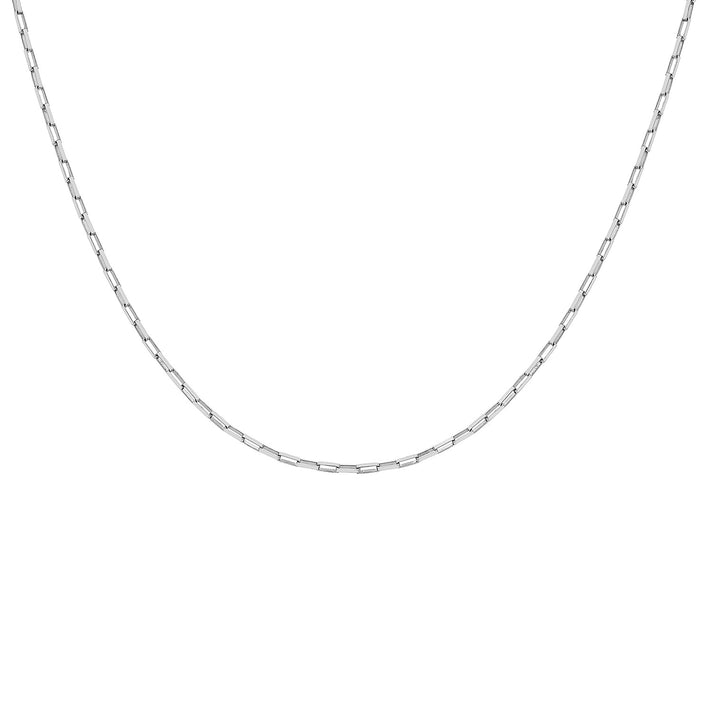 Sterling Silver Square Paperclip Chain 16 Inch 7618266 2