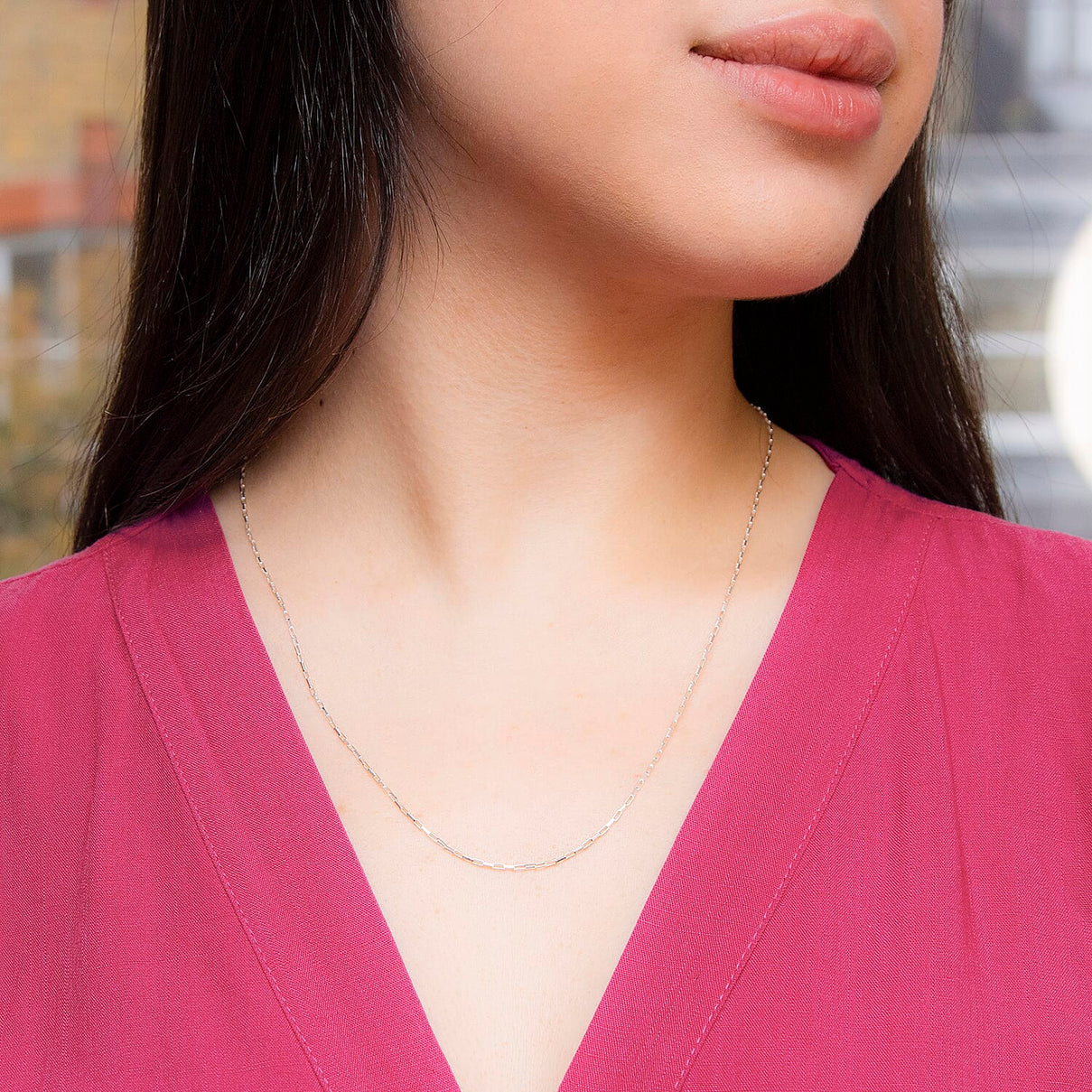 Sterling Silver Square Paperclip Chain 20 Inch 7618287 4
