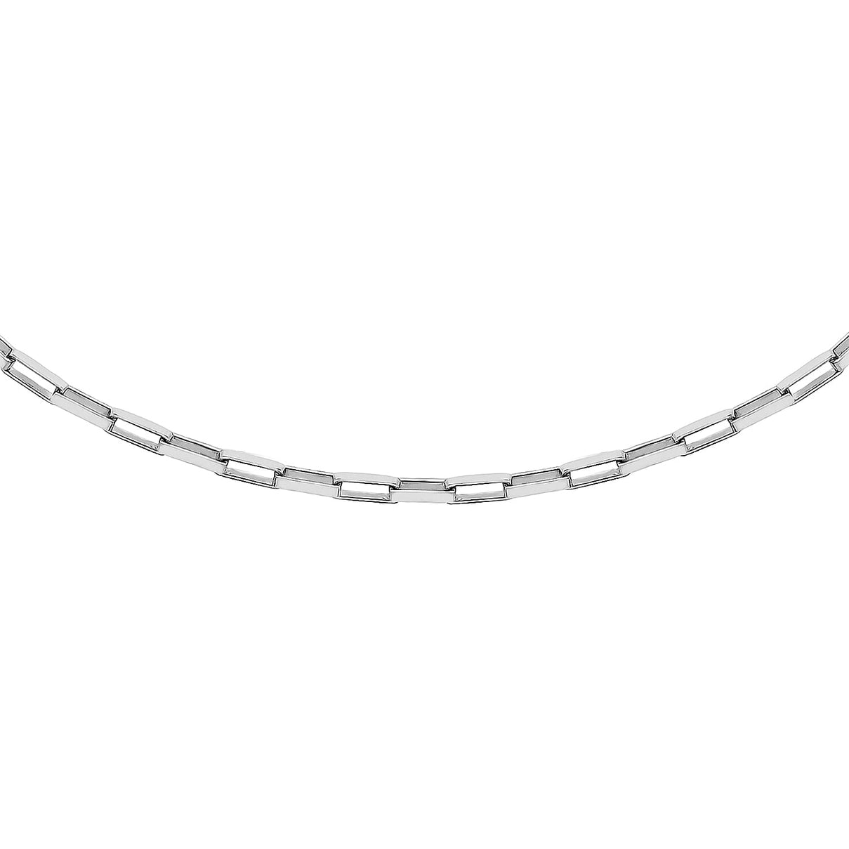Sterling Silver Square Paperclip Chain 24 Inch 7618297 7