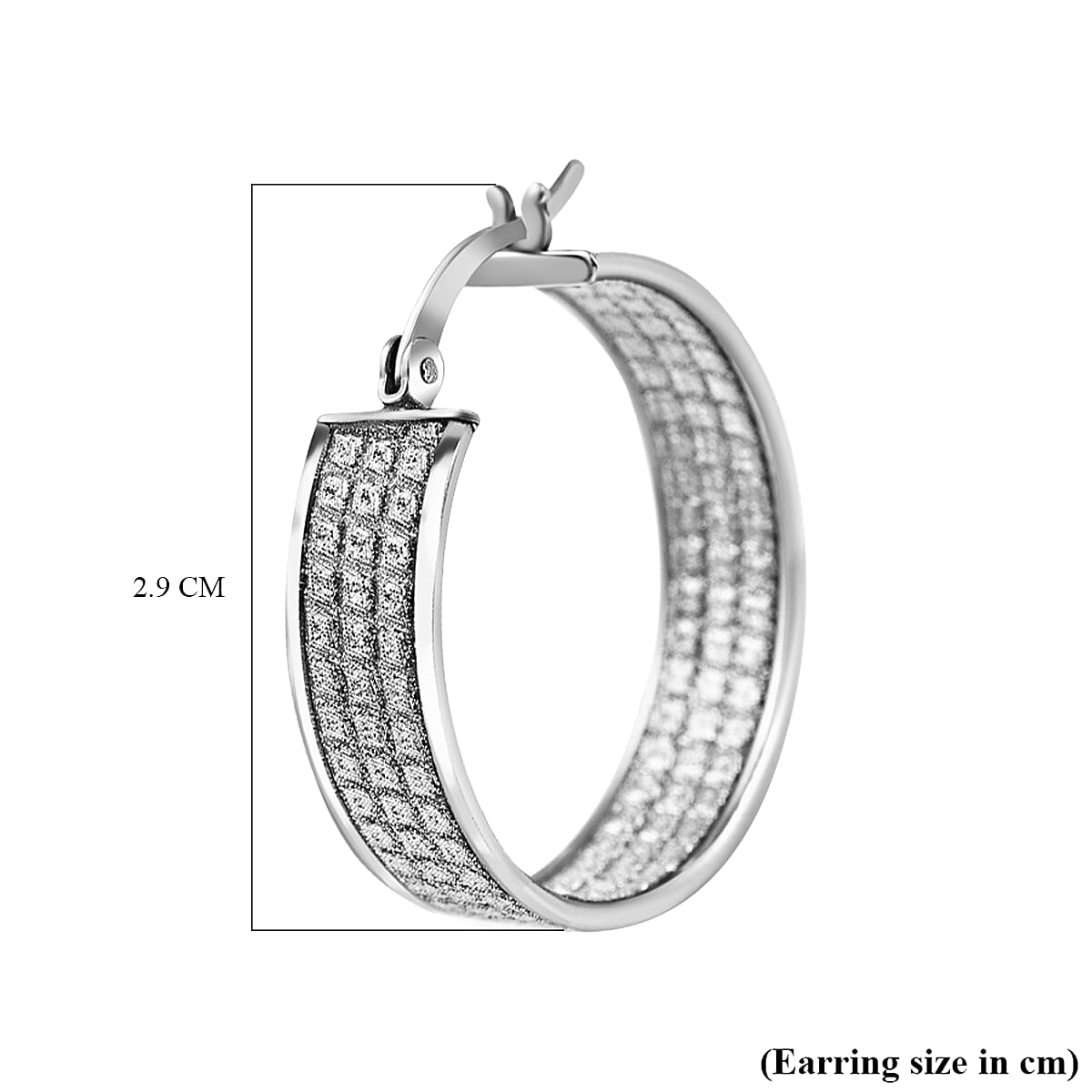 Vicenza Closeout - Sterling Silver Stardust Hoop Earrings 7725112 4