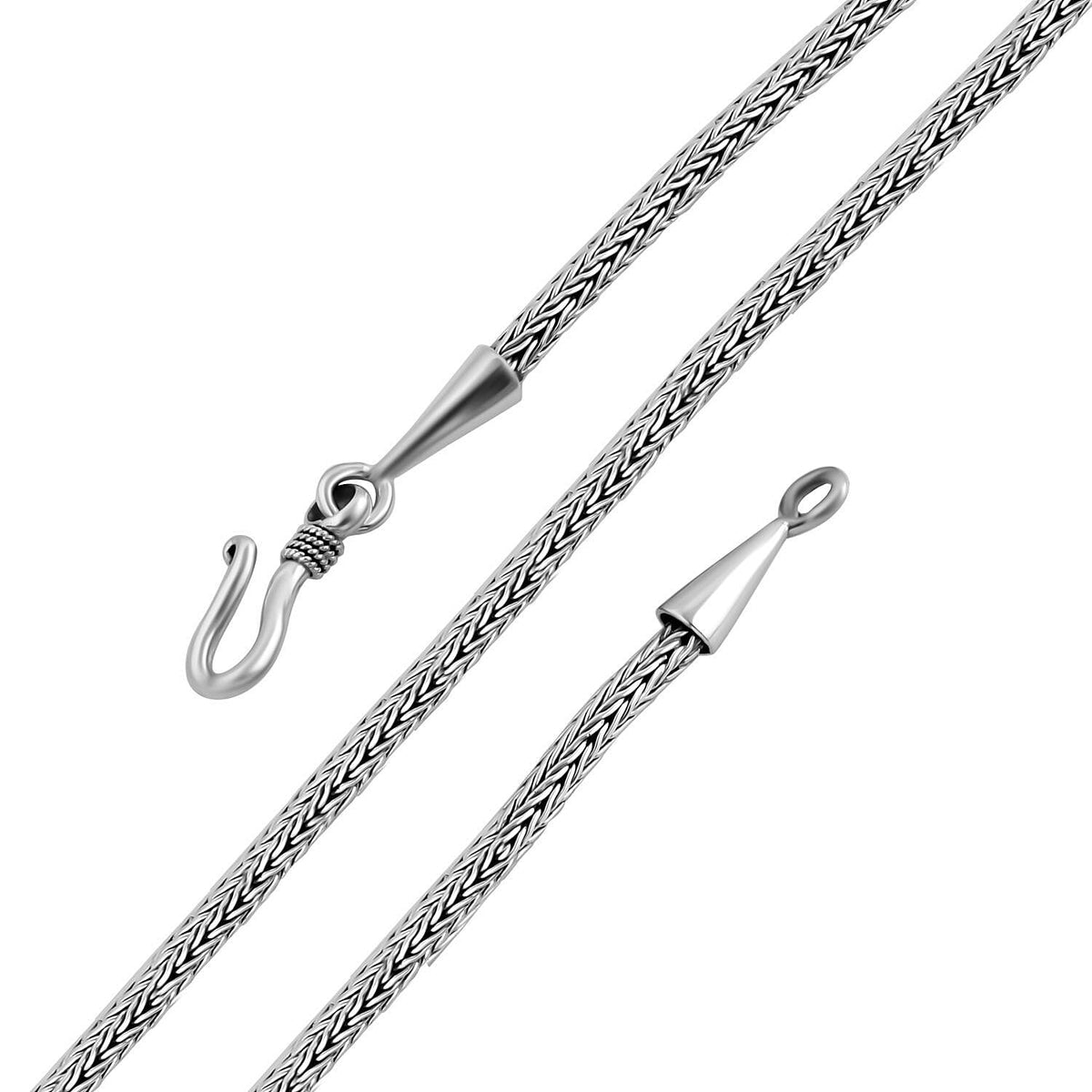 Sterling Silver Tulang Naga Necklace (Size - 30),  Silver Wt. 23.50 Gms 7620947 8