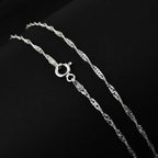Sterling Silver Twisted Curb Chain With Spring Ring Clasp (Size - 20)