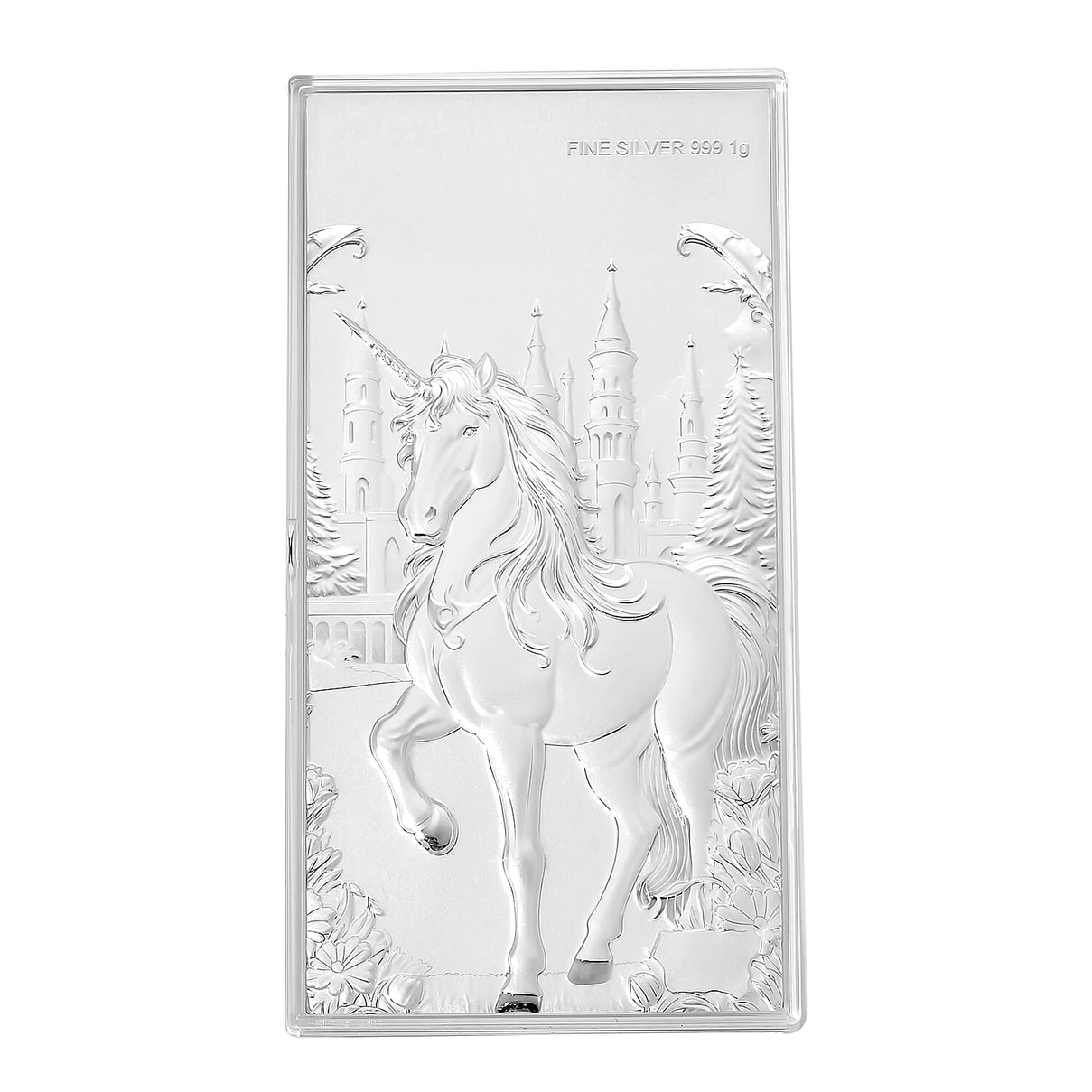 White Silver (99.9% Purity) Embossed Unicorn Collectable V32512819 0