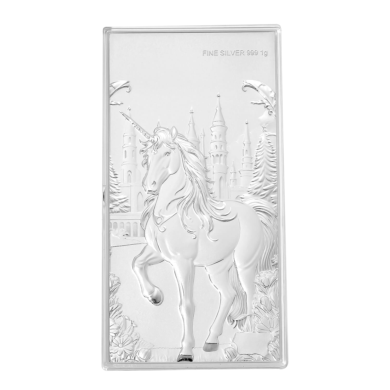 White Silver (99.9% Purity) Embossed Unicorn Collectable V32512819 0