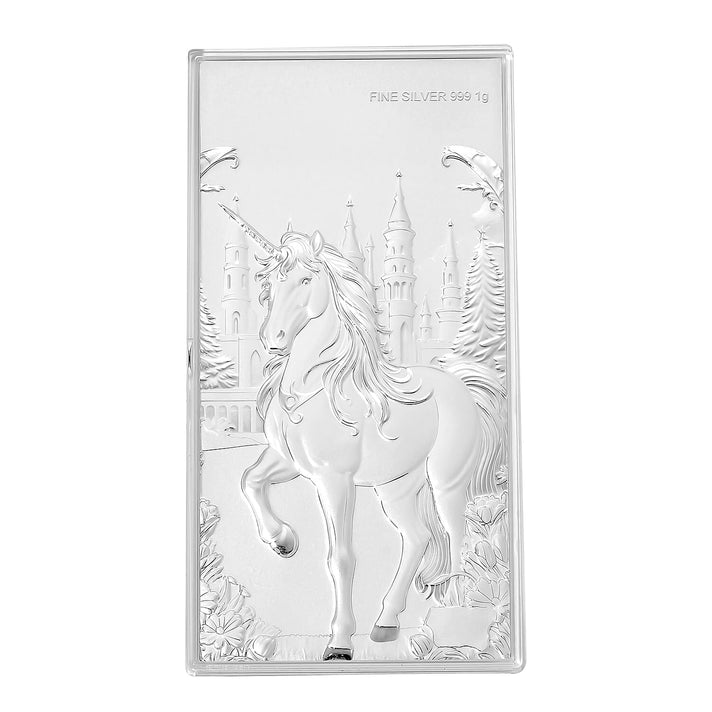 White Silver (99.9% Purity) Embossed Unicorn Collectable V32619621 1