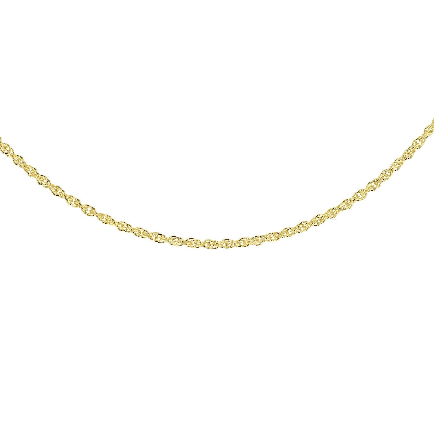 Sterling Silver Yellow Gold Plated 1.8mm Prince of Wales Chain 18 Inch 7620346 3