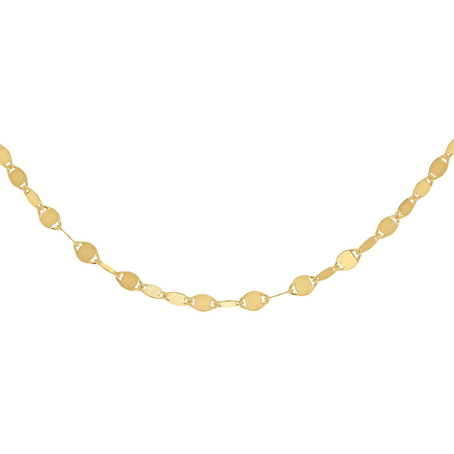 Sterling Silver Yellow Gold Plated 2.6mm Flat Mirror Link Chain 20 Inch 7620579 3