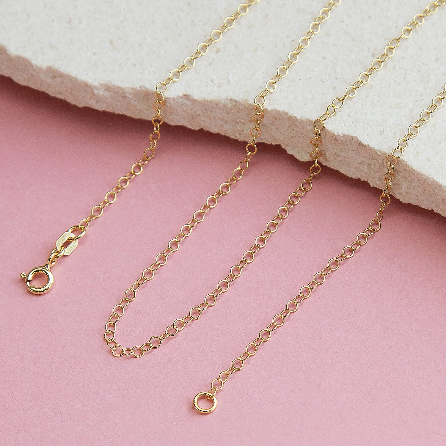 Sterling Silver Yellow Gold Plated 30 Belcher Chain 16 Inch 7611481 5