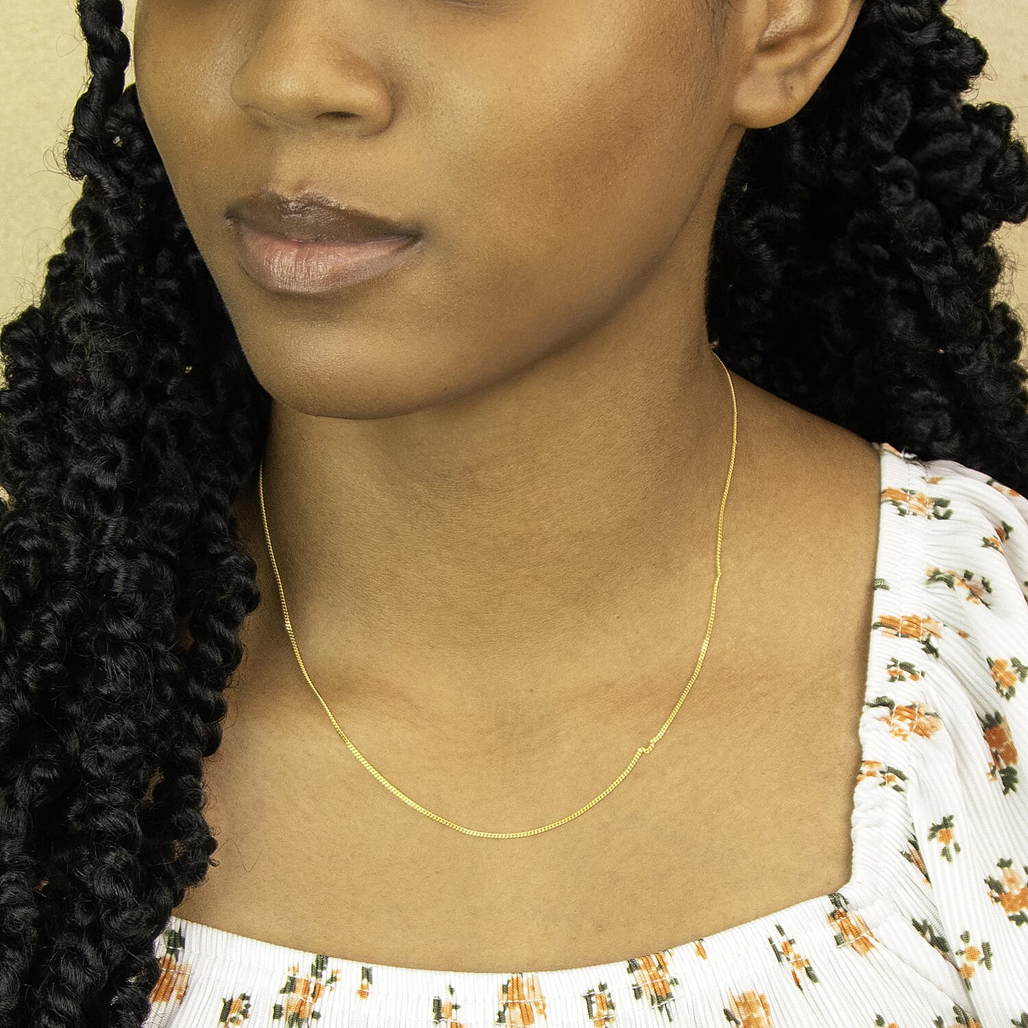 Sterling Silver Yellow Gold Plated Adjustable Heart Slider 35 PG Curb Chain 18 Inch 7620558 4