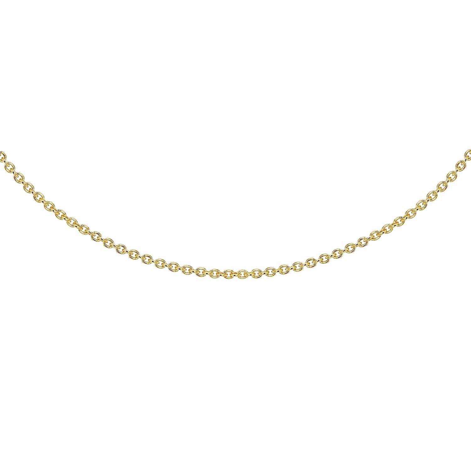 Sterling Silver Yellow Gold Plated Belcher Chain 14 Inch 7611567 2