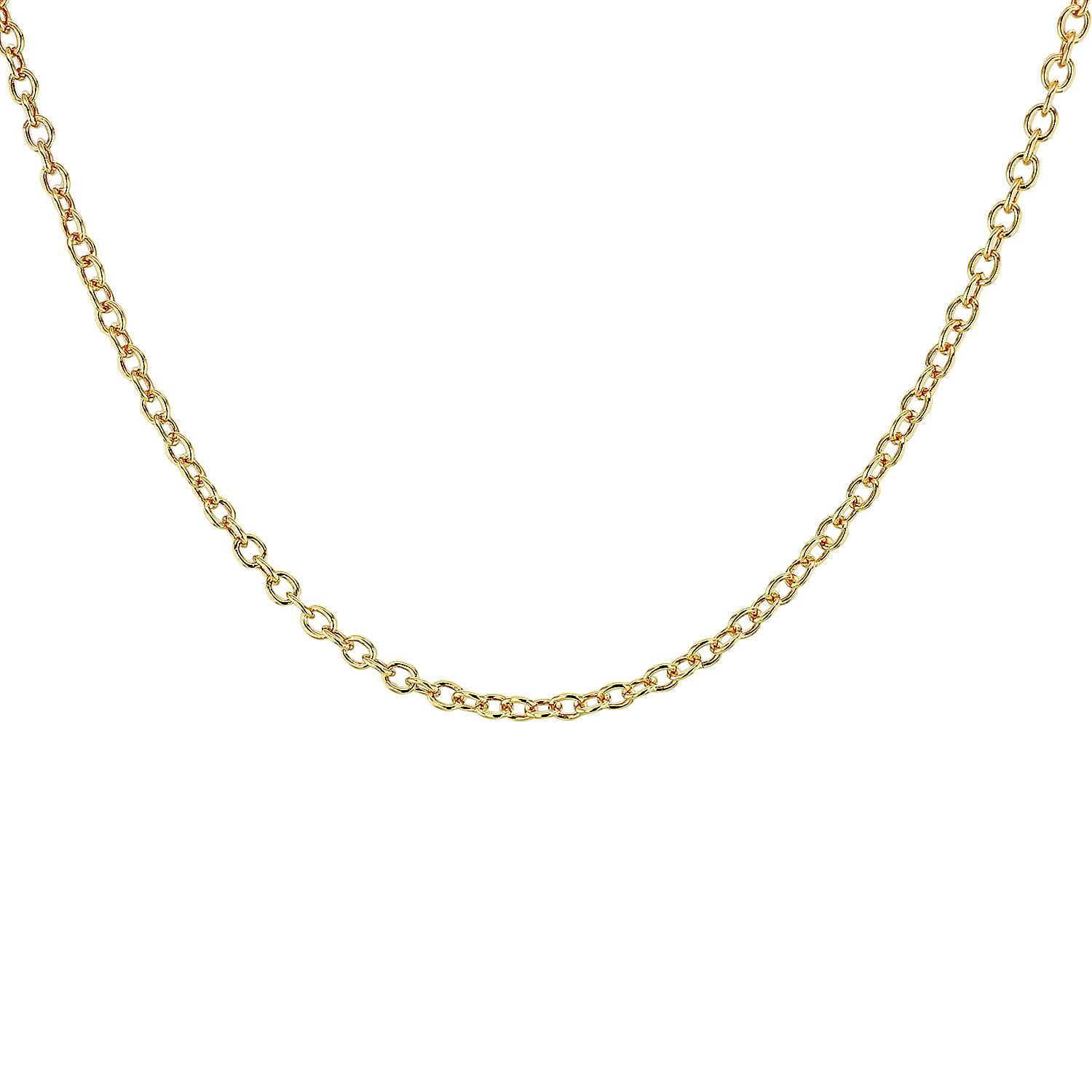 Sterling Silver Yellow Gold Plated Belcher Chain 30 Inch 7617522 2