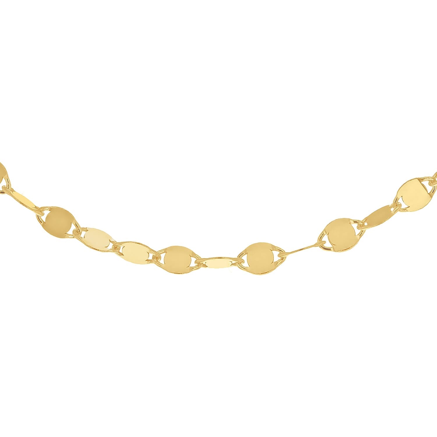 Sterling Silver Yellow Gold Plated Flat Mirror 2.6mm Link Chain 18 Inch 7620568 6