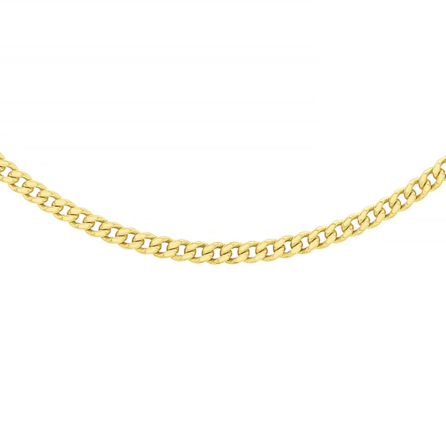Sterling Silver Yellow Gold Plated Panza Curb Adjustable Chain 18 Inch - 20 Inch 7620658 7