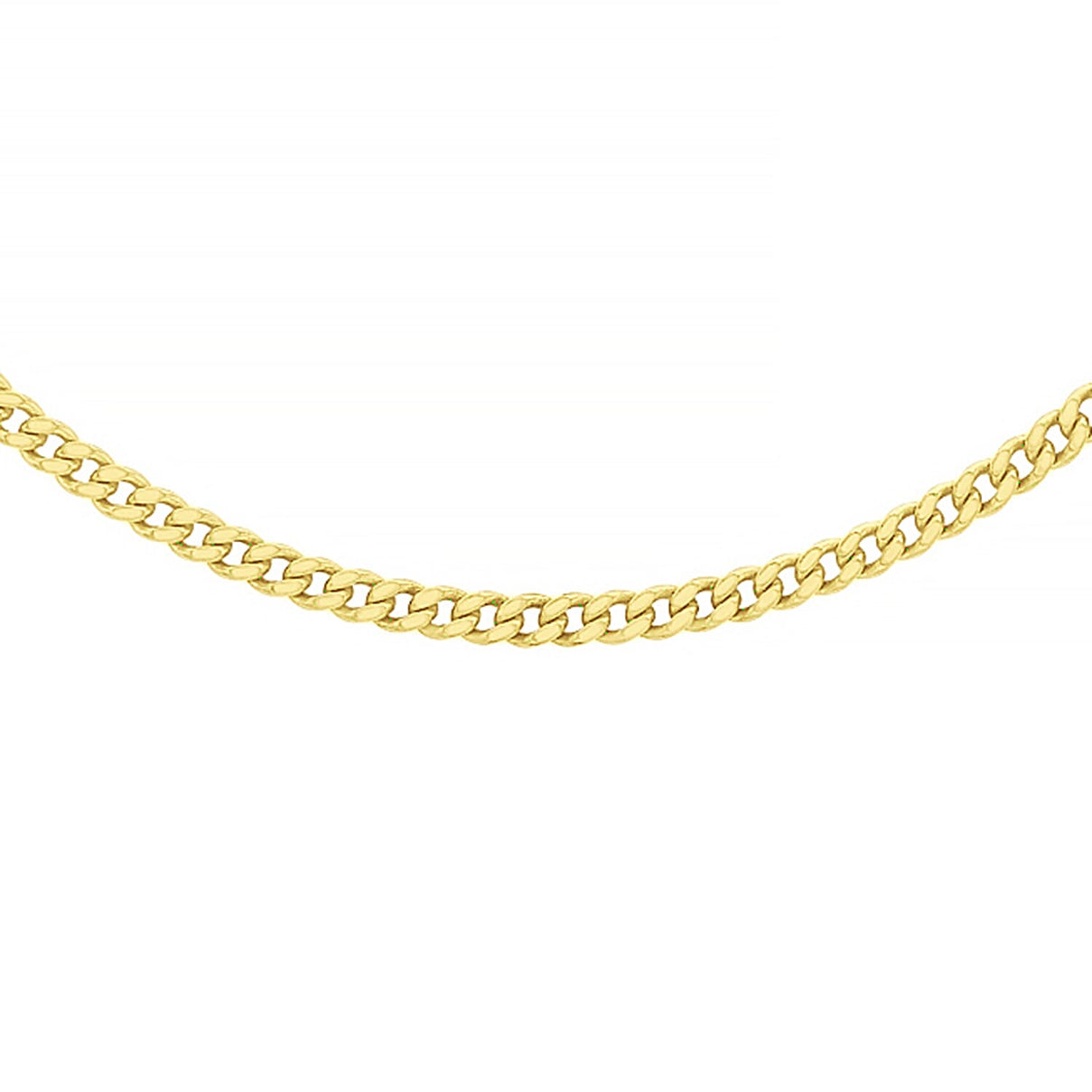 Sterling Silver Yellow Gold Plated Panza Curb Chain 18 Inch 7620690 6
